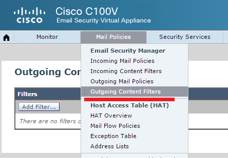 Маршрутизация исходящей почты средствами Cisco ESA
