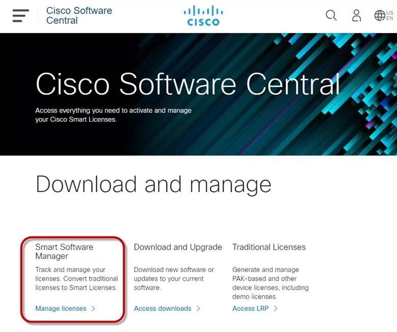 Доступ на портал Cisco Smart Software Manager